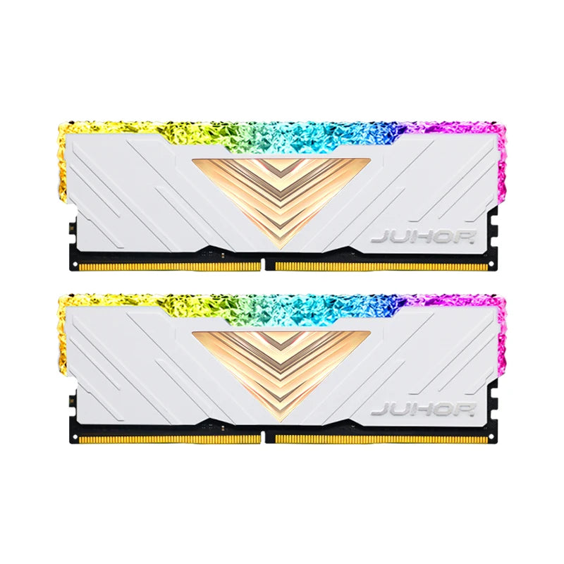 JUHOR-Impressionante Dual Channel Desktop Memory Ram Kit, RGB, DDR4, 8GB, 16GB, X2, 3200MHz, 3600MHz