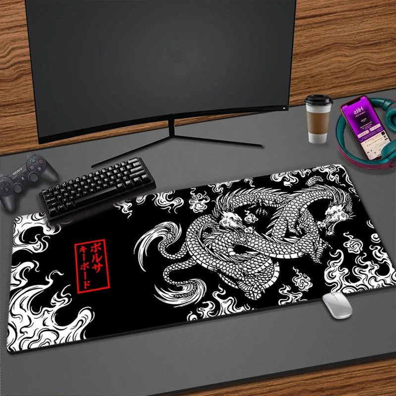 Grande Dragão Chinês Mouse Pad, Teclado Mousepad, Acessórios para Jogos, Computador de Escritório, PC Gamer, Laptop Desk Mat, XXL