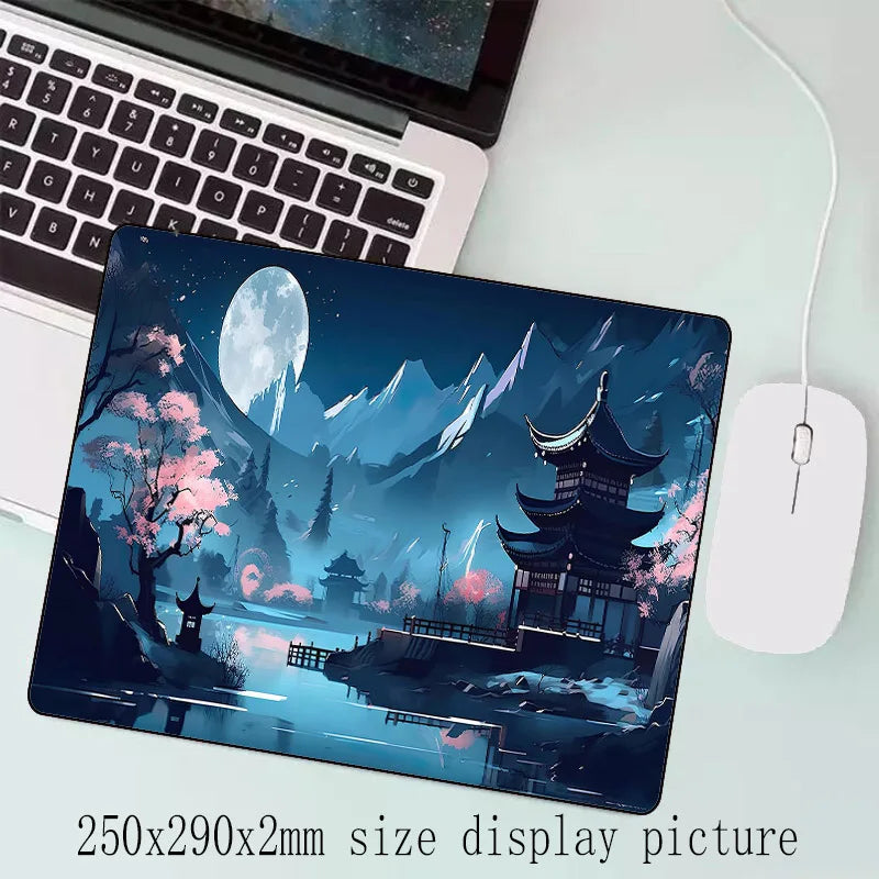 Sakura cenário mouse pad grande antiderrapante borracha gaming mousepad durável almofada de mesa borda de costura grossa adequado para escritório e jogos